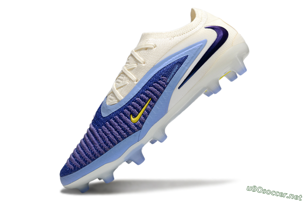 Unisex Nike Phantom 6 Elite Low FG Football Boots - Blue/White/Yellow 5