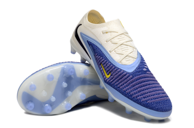 Unisex Nike Phantom 6 Elite Low FG Football Boots - Blue/White/Yellow