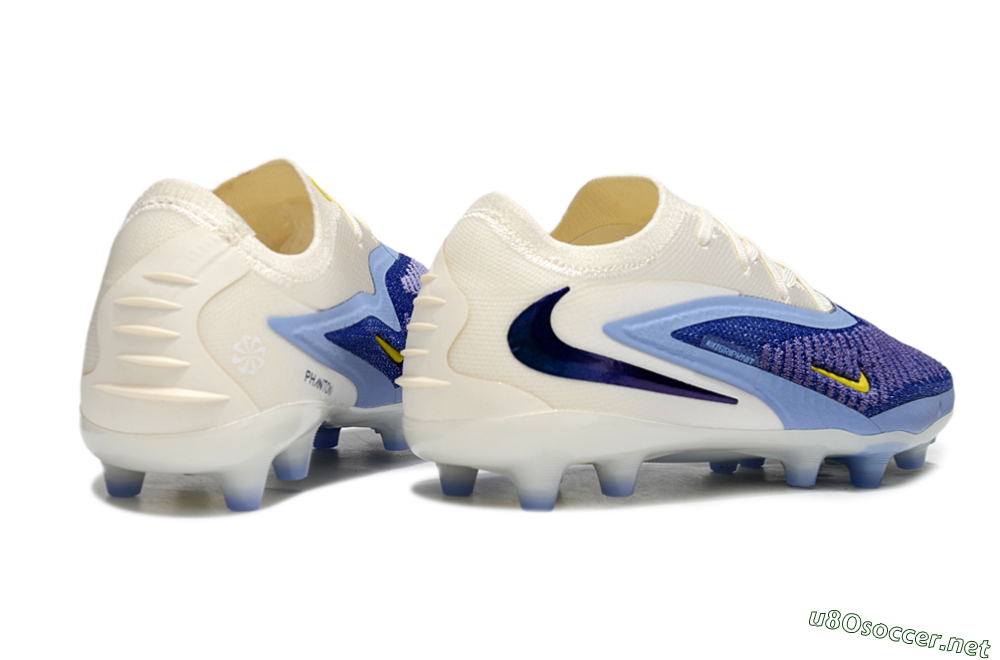 Unisex Nike Phantom 6 Elite Low FG Football Boots - Blue/White/Yellow 6