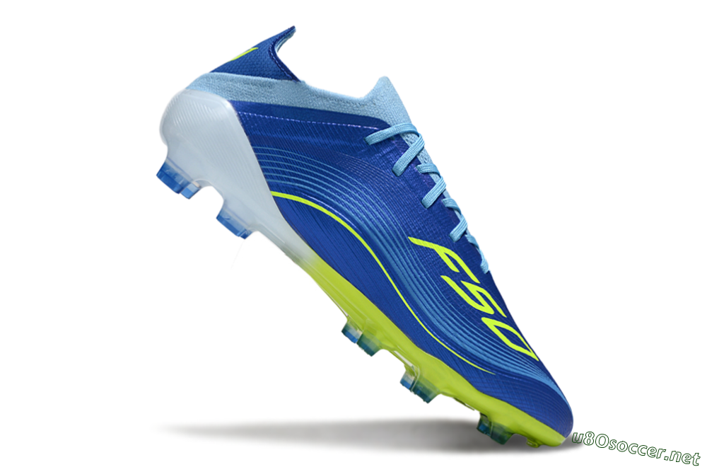 Men's Messi x Adidas F50 Elite FG Football Boots - Blue/Yellow/White 4