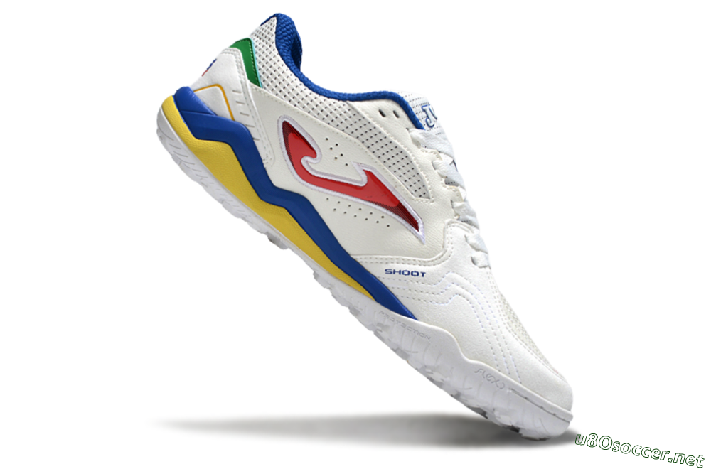 Men's Joma Top Flex TF Football Shoes - White/Red/Blue/Red 4