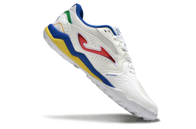 Men's Joma Top Flex TF Football Shoes - White/Red/Blue/Red