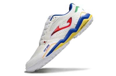Men's Joma Top Flex TF Football Shoes - White/Red/Blue/Red