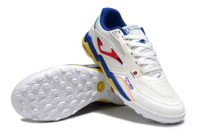 Men's Joma Top Flex TF Football Shoes - White/Red/Blue/Red