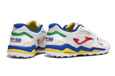 Men's Joma Top Flex TF Football Shoes - White/Red/Blue/Red