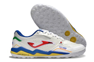 Men's Joma Top Flex TF Football Shoes - White/Red/Blue/Red