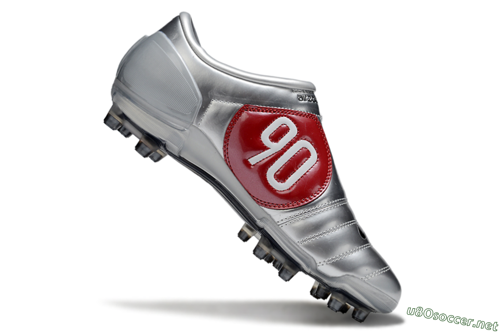 Unisex Nike Air Zoom Total 90 III FG Football Boots - Silver/Black/Red 4