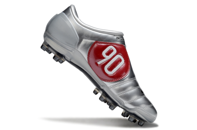 Unisex Nike Air Zoom Total 90 III FG Football Boots - Silver/Black/Red