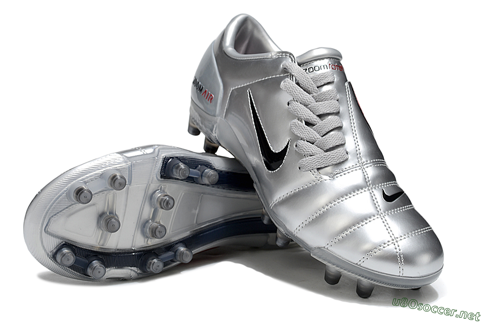 Unisex Nike Air Zoom Total 90 III FG Football Boots - Silver/Black/Red 3