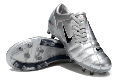 Unisex Nike Air Zoom Total 90 III FG Football Boots - Silver/Black/Red