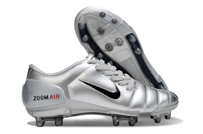 Unisex Nike Air Zoom Total 90 III FG Football Boots - Silver/Black/Red