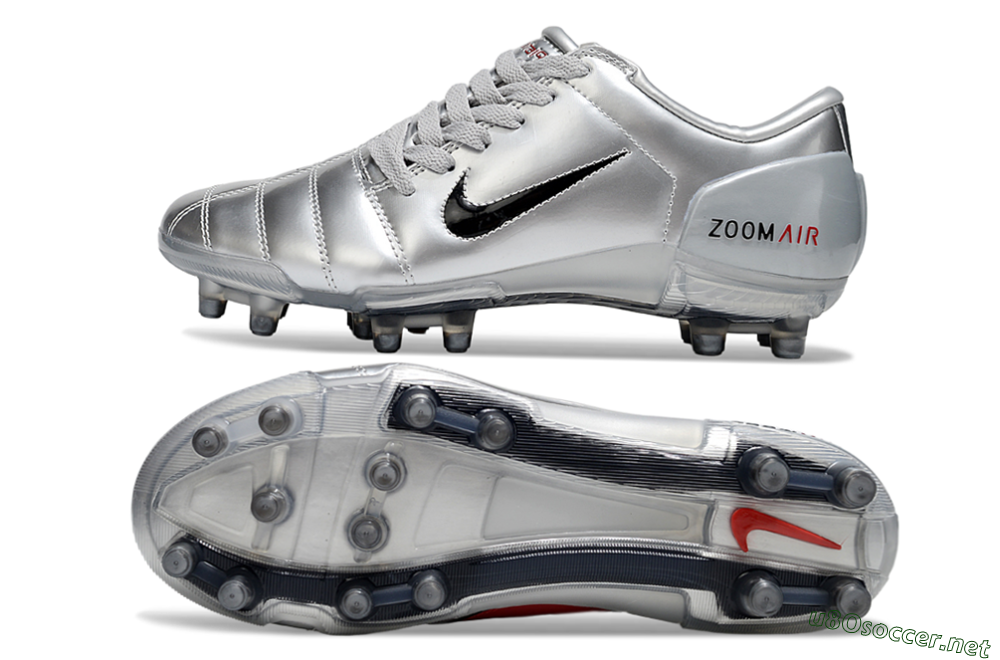 Unisex Nike Air Zoom Total 90 III FG Football Boots - Silver/Black/Red 1