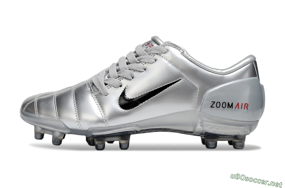 Unisex Nike Air Zoom Total 90 III FG Football Boots - Silver/Black/Red 0
