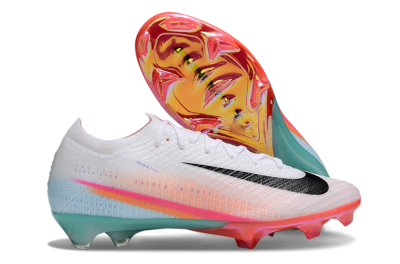 Unisex Nike Air Zoom Mercurial Vapor 16 Elite FG Football Boots - White/Black/Pink/Jade