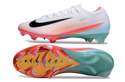 Unisex Nike Air Zoom Mercurial Vapor 16 Elite FG Football Boots - White/Black/Pink/Jade