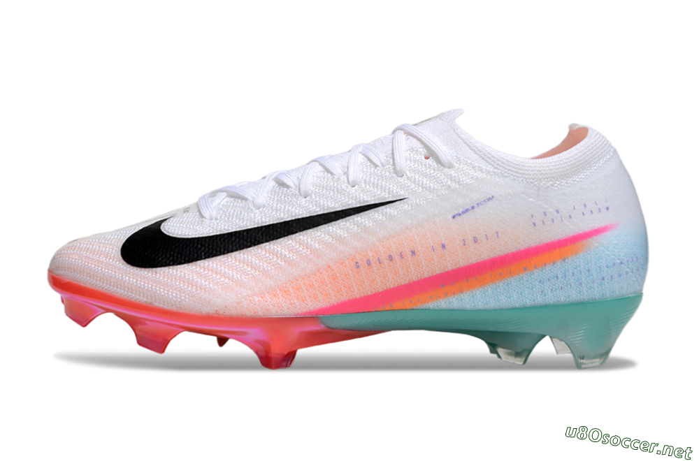 Unisex Nike Air Zoom Mercurial Vapor 16 Elite FG Football Boots - White/Black/Pink/Jade 0