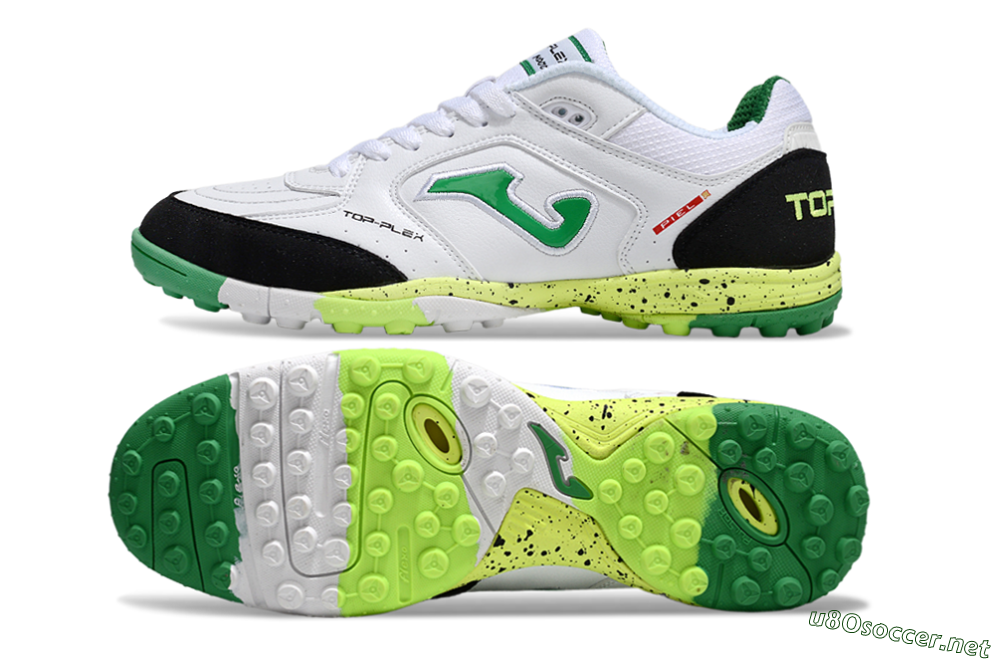 Men's Joma Top Flex TF Football Shoes - White/Yellow/Black 1