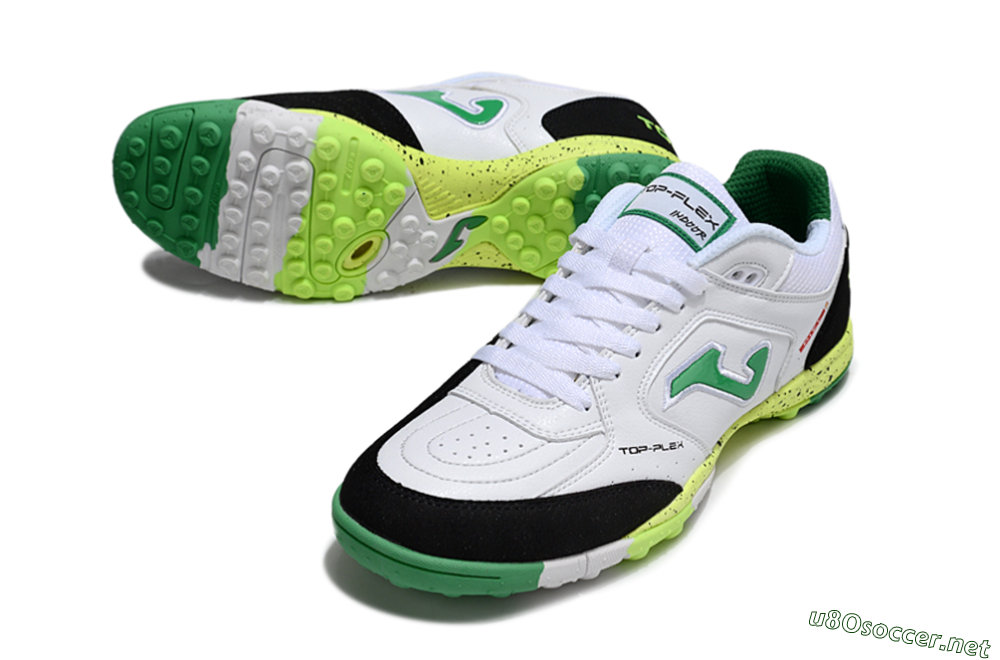 Men's Joma Top Flex TF Football Shoes - White/Yellow/Black 3