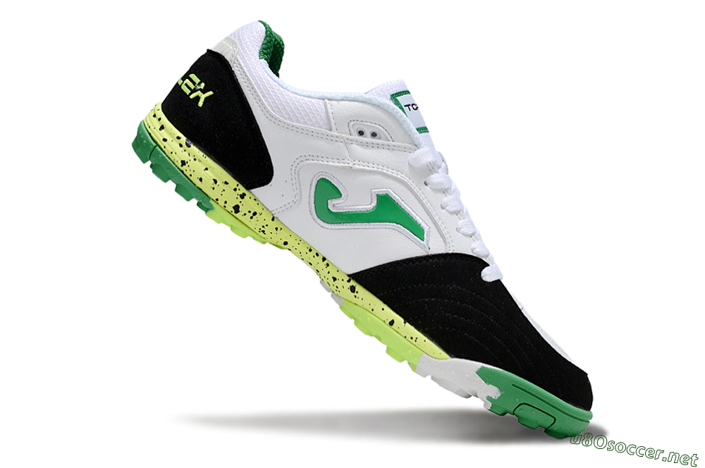 Men's Joma Top Flex TF Football Shoes - White/Yellow/Black 4