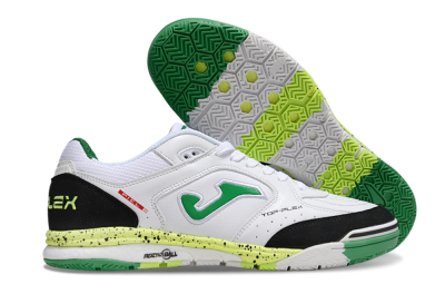 Men's Joma Top Flex IC Football Shoes - White/Yellow/Black