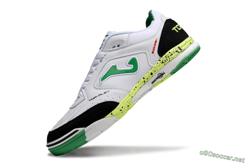 Men's Joma Top Flex IC Football Shoes - White/Yellow/Black 5