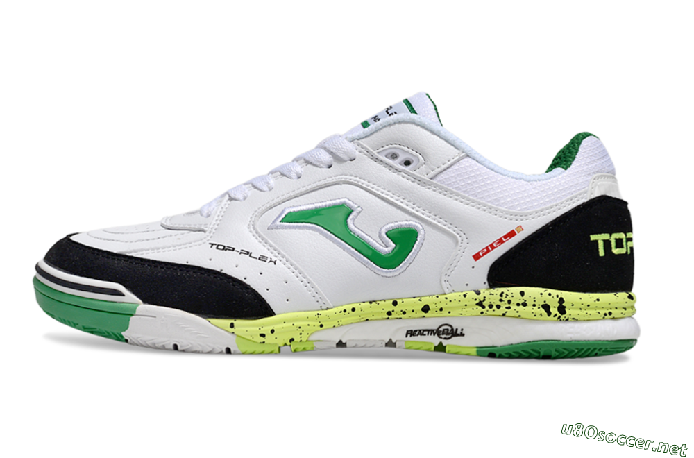 Men's Joma Top Flex IC Football Shoes - White/Yellow/Black 0