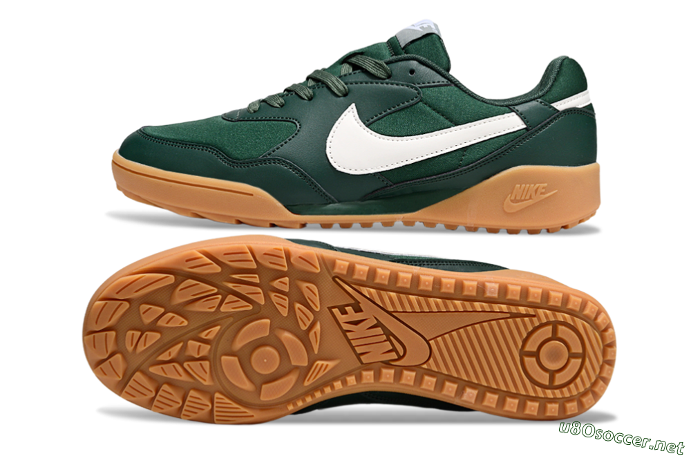 Unisex Nike Terra Manta TF Football Shoes - Green/White/Brown 1