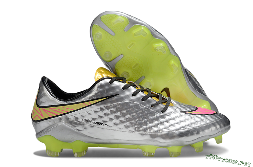 Men's Nike Hypervenom Phantom Rgn SE FG Football Boots - Silver/Pink/Gold 2