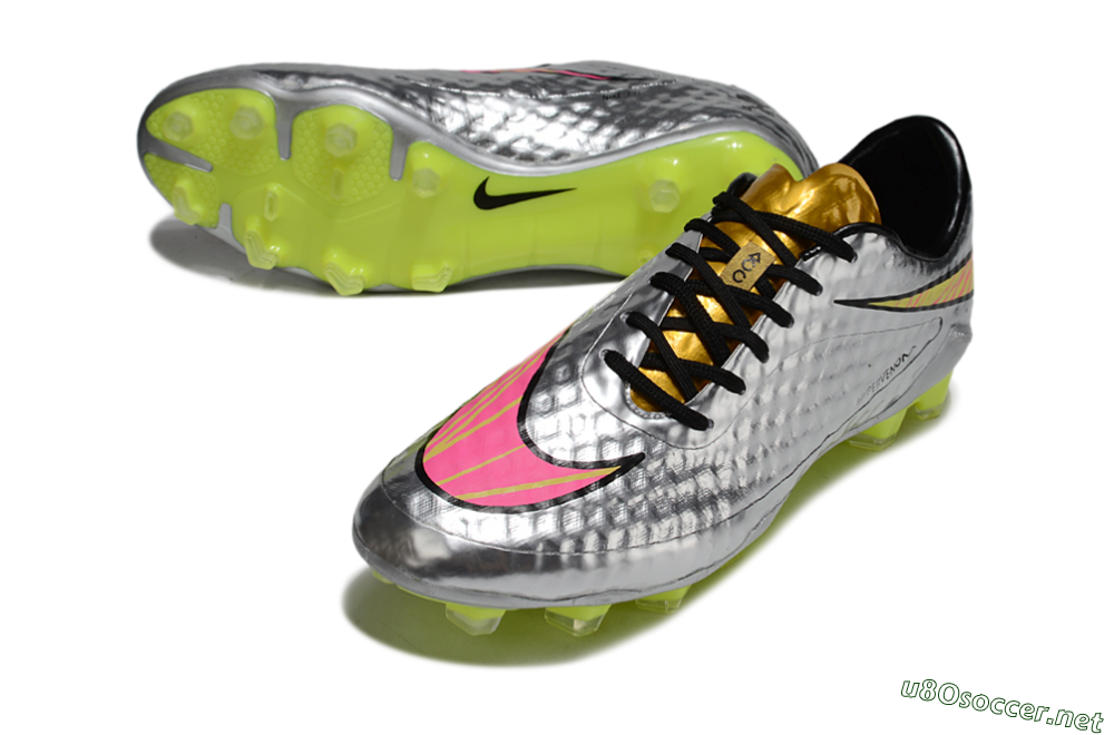 Men's Nike Hypervenom Phantom Rgn SE FG Football Boots - Silver/Pink/Gold 3