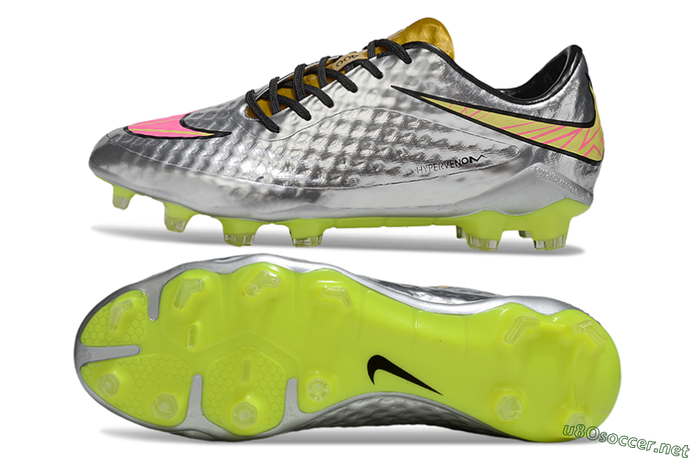 Men's Nike Hypervenom Phantom Rgn SE FG Football Boots - Silver/Pink/Gold 1