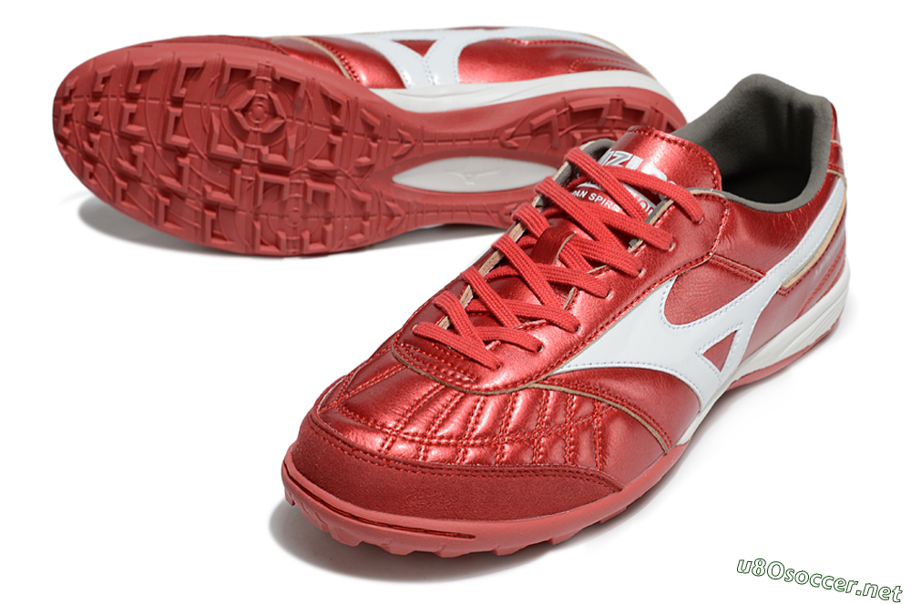 Men's Mizuno Morelia Neo 4 TF Football Shoes - Red/White 3