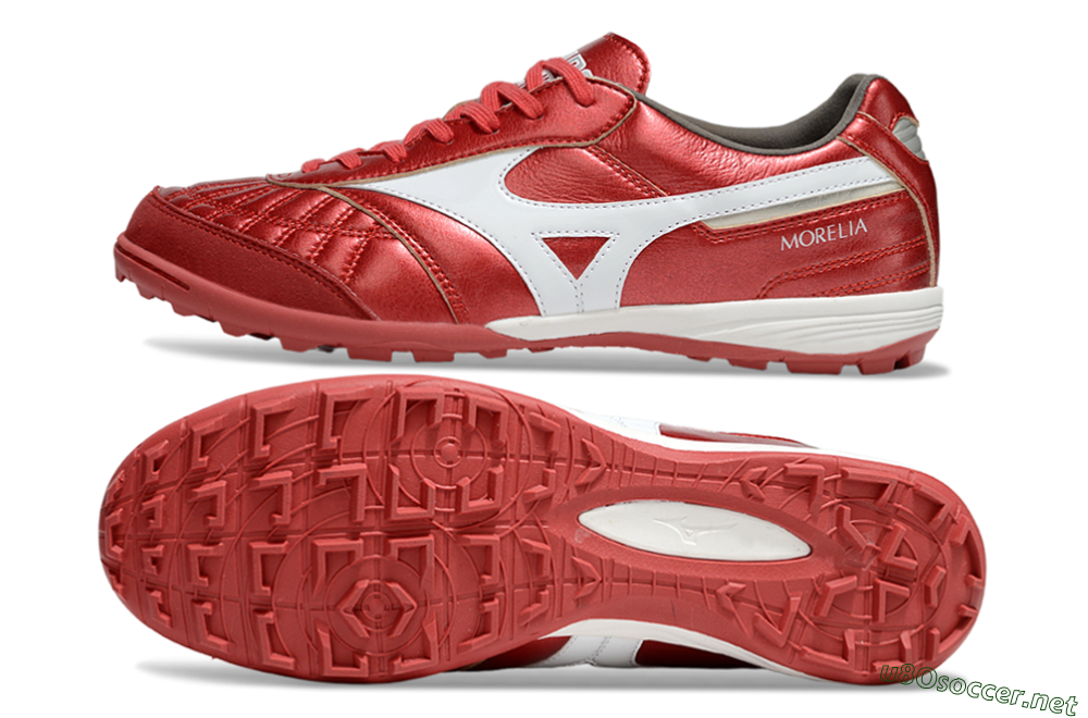 Men's Mizuno Morelia Neo 4 TF Football Shoes - Red/White 1