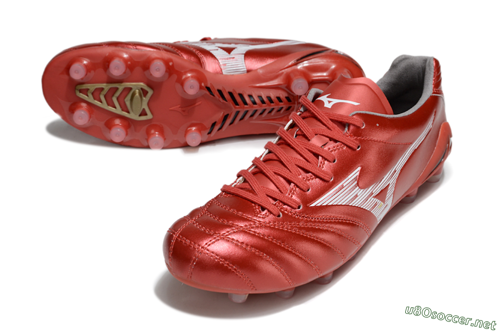 Men's Mizuno Morelia Neo 4 FG Football Boots - Red/White 3