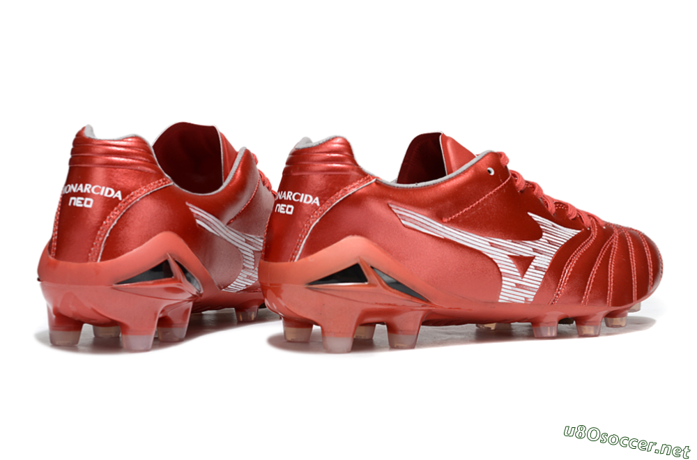 Men's Mizuno Morelia Neo 4 FG Football Boots - Red/White 6