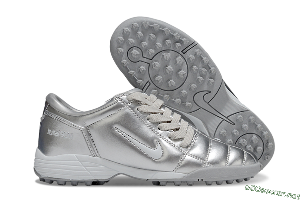 Unisex Nike Total 90 III TF Football Shoes - Silver/White 2