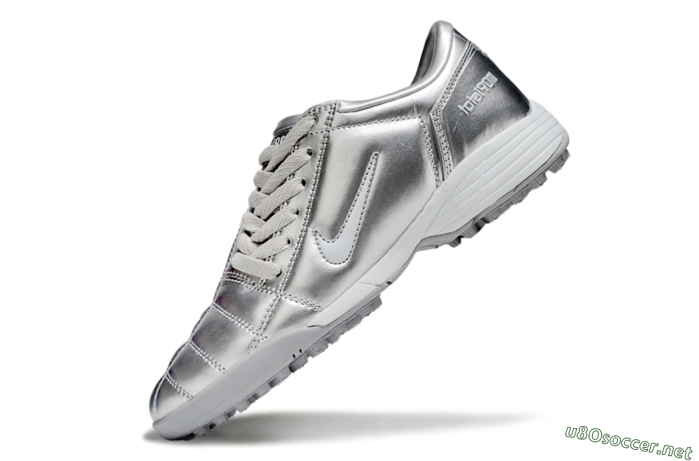 Unisex Nike Total 90 III TF Football Shoes - Silver/White 5