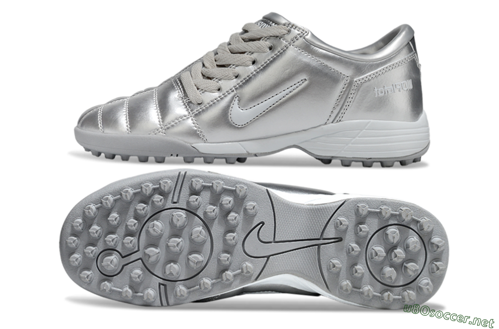 Unisex Nike Total 90 III TF Football Shoes - Silver/White 1