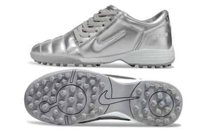 Unisex Nike Total 90 III TF Football Shoes - Silver/White