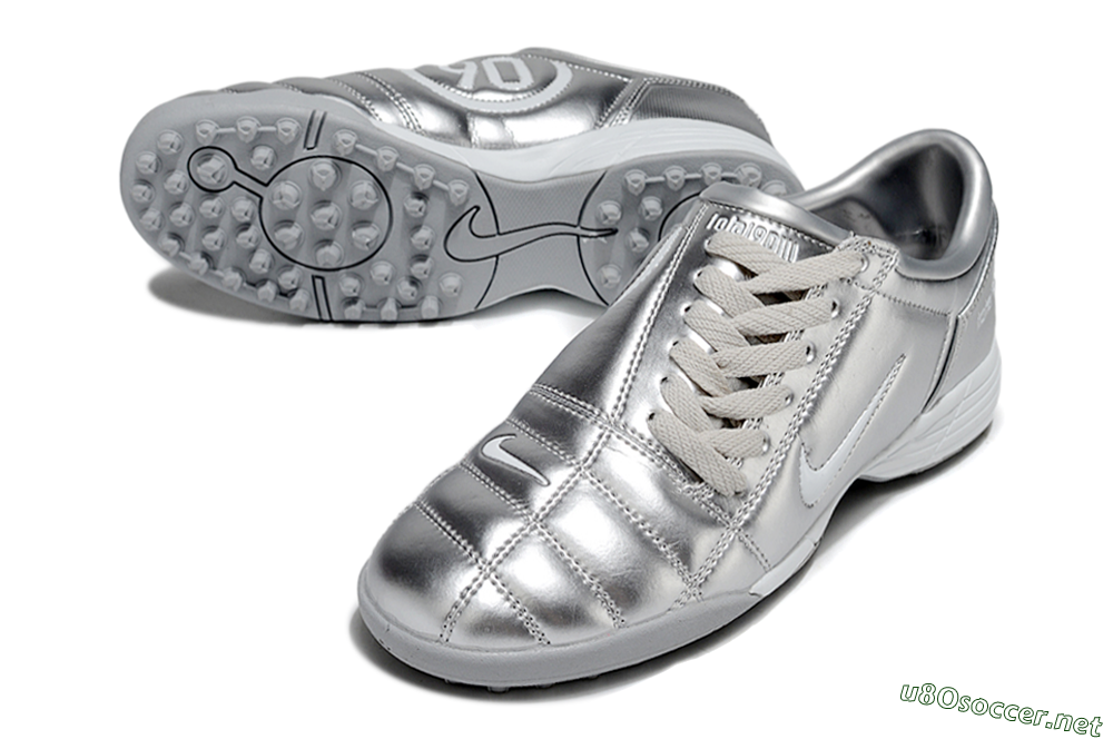Unisex Nike Total 90 III TF Football Shoes - Silver/White 3