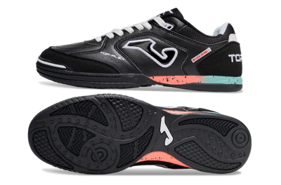 Men's Joma Top Flex IC Football Shoes - White/Black/Yellow