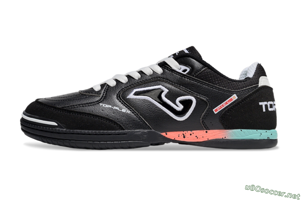 Men's Joma Top Flex IC Football Shoes - White/Black/Yellow 0