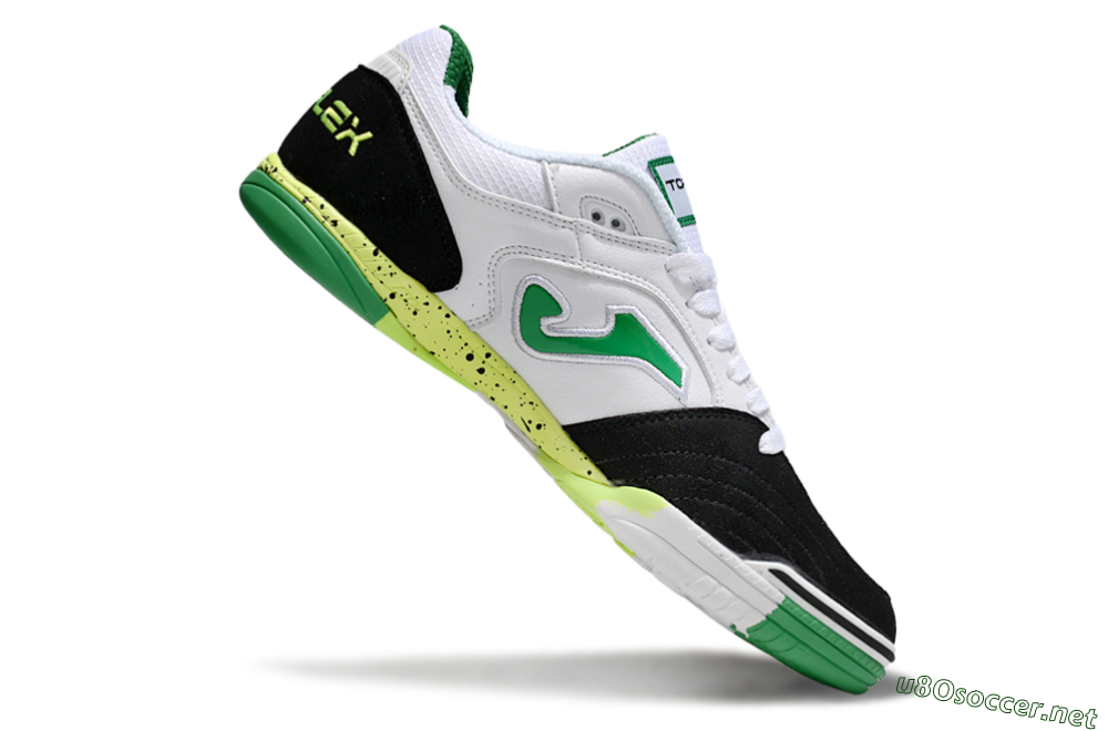 Men's Joma Top Flex IC Football Shoes - White/Yellow/Black 4