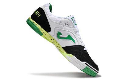 Men's Joma Top Flex IC Football Shoes - White/Yellow/Black
