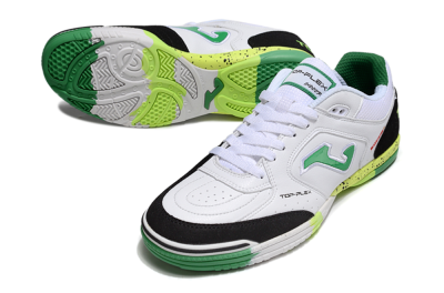 Men's Joma Top Flex IC Football Shoes - White/Yellow/Black