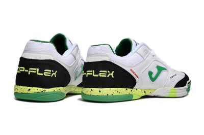 Men's Joma Top Flex IC Football Shoes - White/Yellow/Black