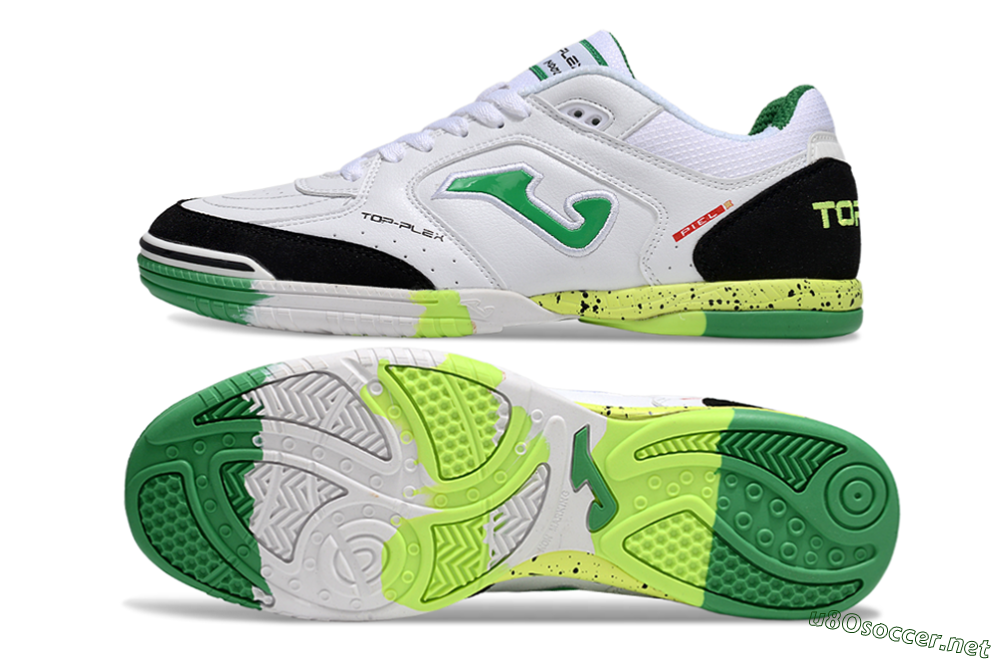 Men's Joma Top Flex IC Football Shoes - White/Yellow/Black 1