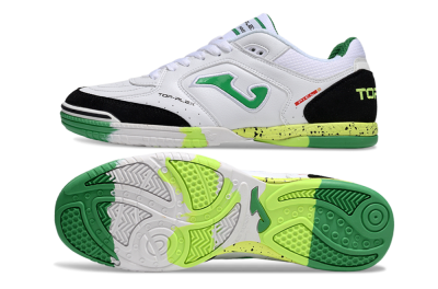 Men's Joma Top Flex IC Football Shoes - White/Yellow/Black