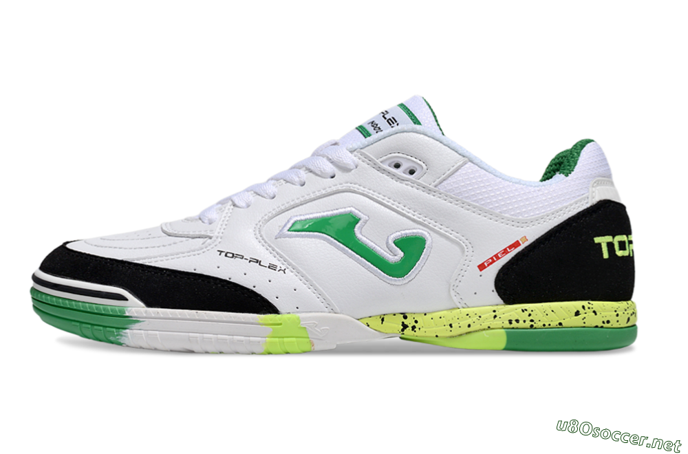 Men's Joma Top Flex IC Football Shoes - White/Yellow/Black 0