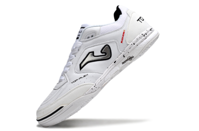 Men's Joma Top Flex IC Football Shoes - White/Silver/Black