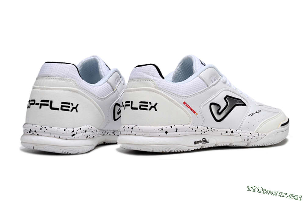 Men's Joma Top Flex IC Football Shoes - White/Silver/Black 6